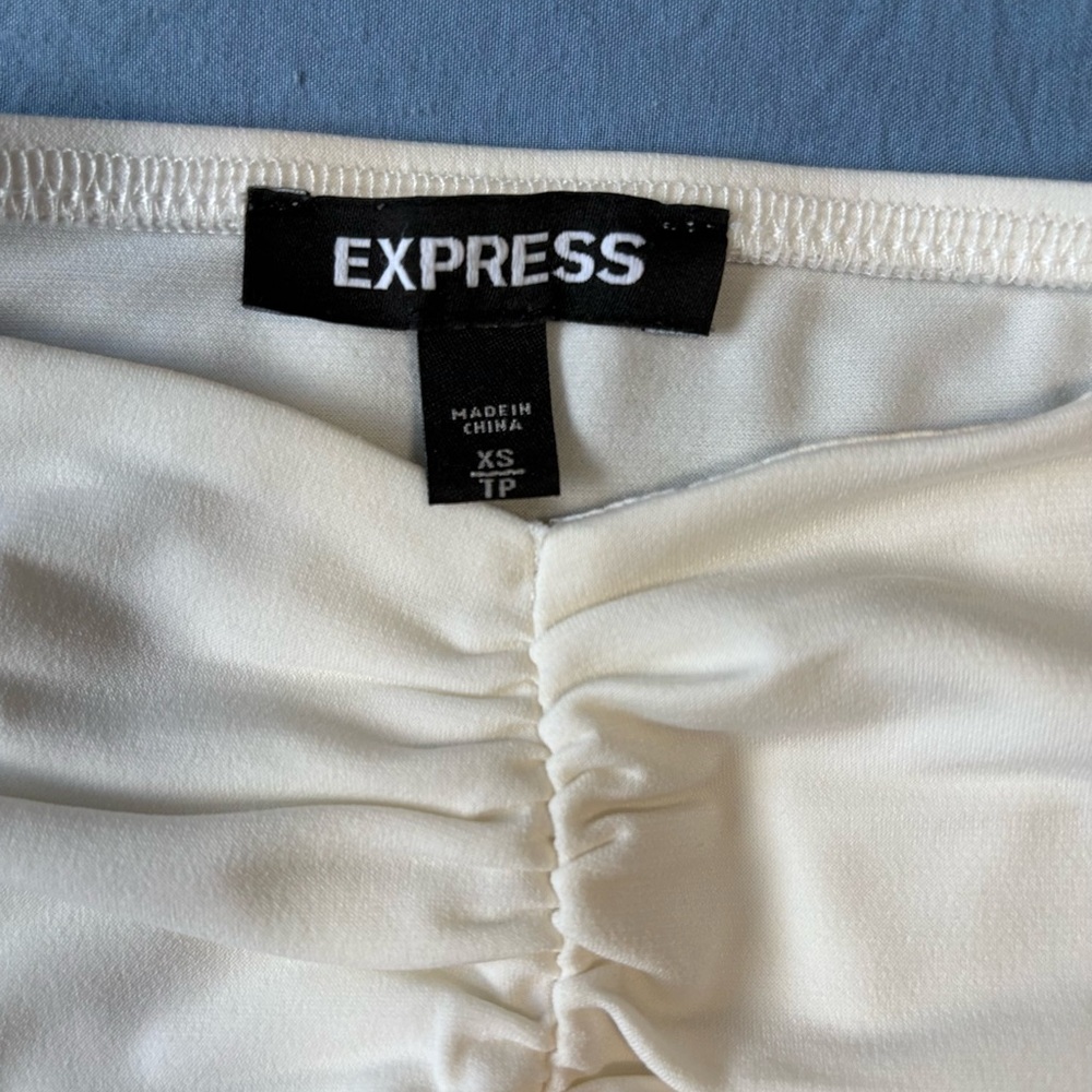 Express White Long Sleeve Kids Bodysuit - Picture 3 of 3